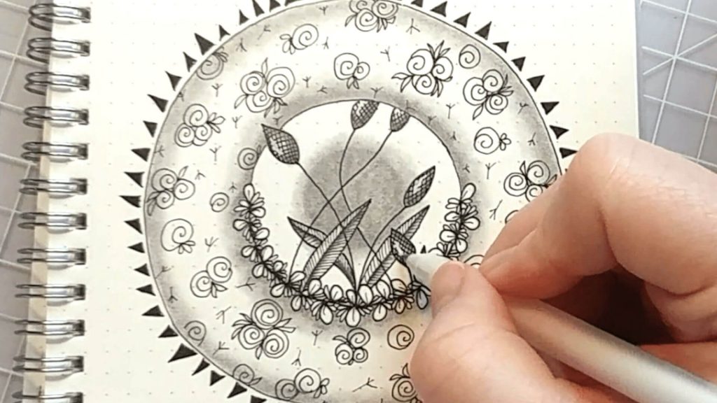 One Zentangle a Day - Day 41 - Zentangle Folk Art